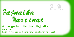 hajnalka martinat business card